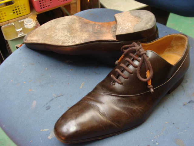山型半革ラスター交換2800円+消費税　紳士イタリア革靴のサムネイル