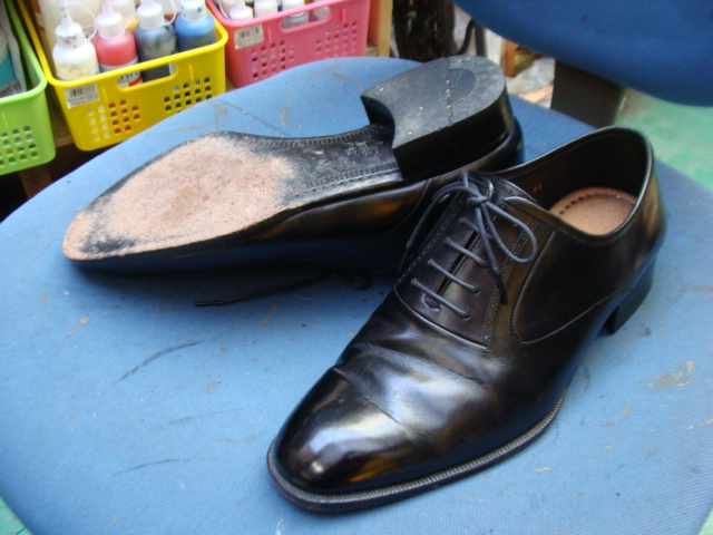 Marelli　紳士革靴　革ソールへ　ハーフソール補強　マレリーというブランドのサムネイル