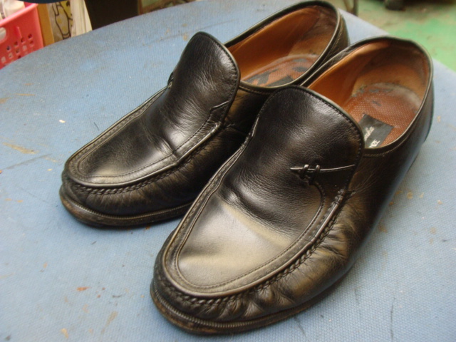 紳士スリッポンタイプ革靴　中敷交換のサムネイル
